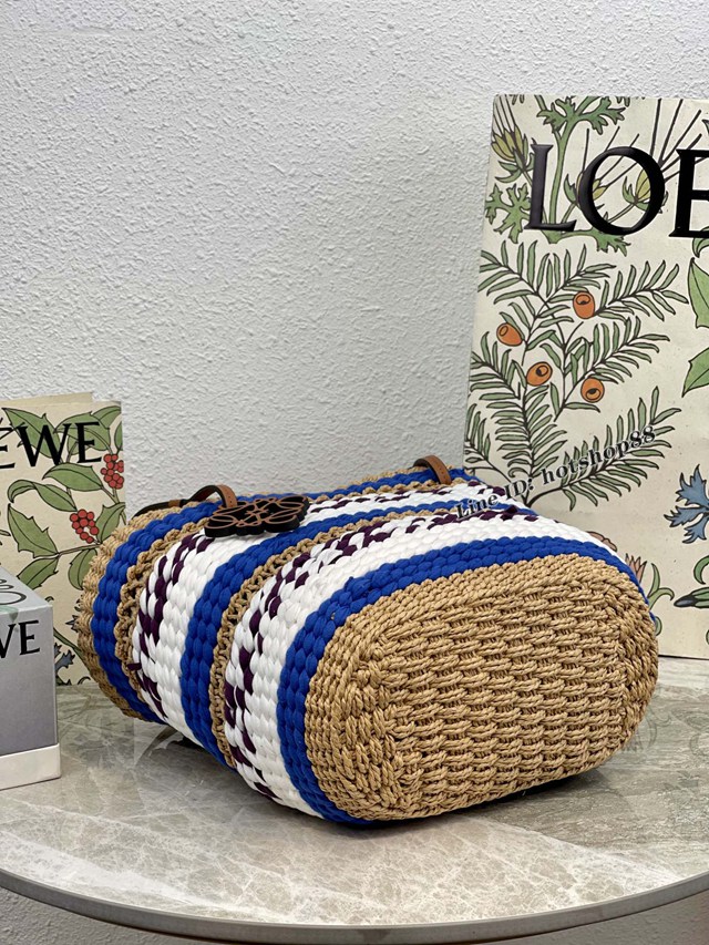 Loewe專櫃羅意威經典大象草手工編織包Basket Tote籃子手袋手提包 10125 lyw1185